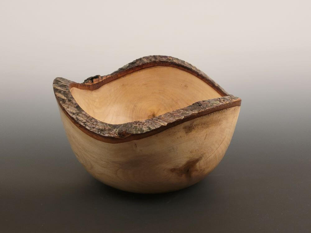 Natural edge poplar bowl