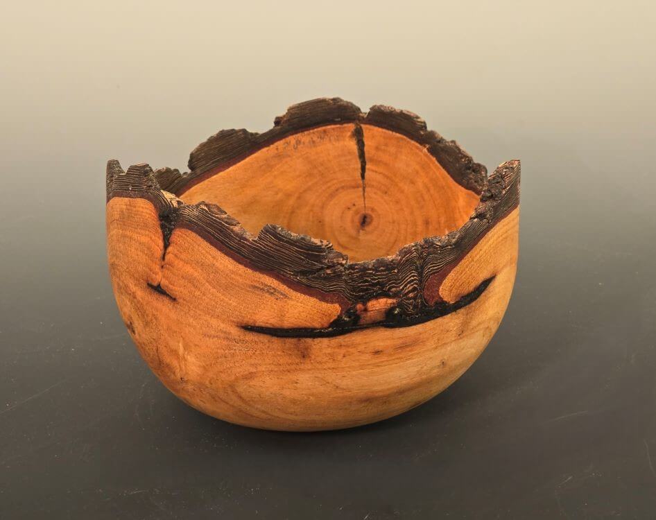 Natural edge poplar bowl