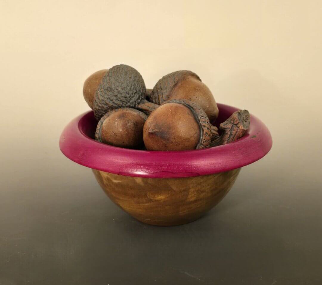 Bowl with acorns